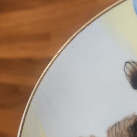 Vintage Japanese Porcelain Handpainted Dislay Plate Flying Ducks Over Water - Picture 5 of 9